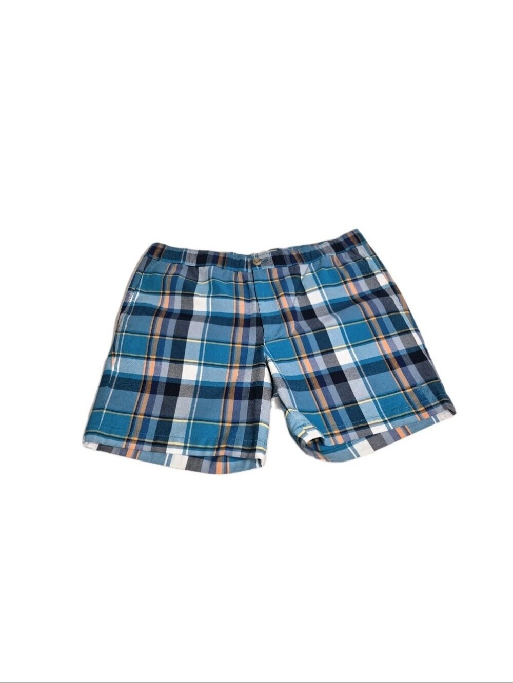 Original Penguin Men's Shorts Size L Slim Fit Stretch Blue Plaid Chino NWT 11